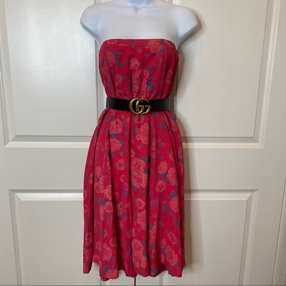 Beautiful Vintage Pink & Blue Floral A Line Skirt - Picture 3 of 4